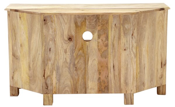 Rohový stolík pod tv z masívneho dreva mango 110x60x50