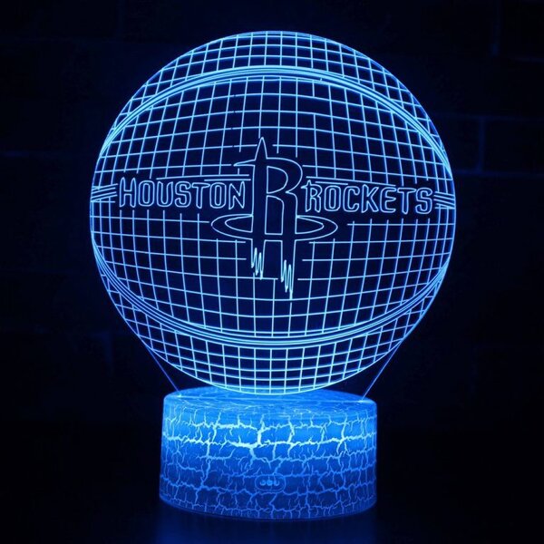 Beling 3D lampa,NBA Houston Rockets , 16 farebná QX3