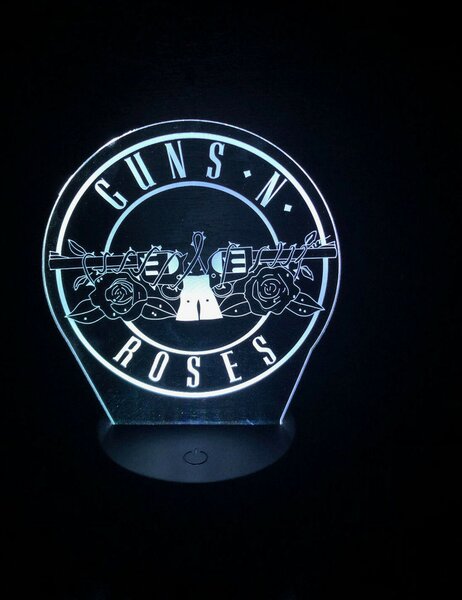 Beling 3D lampa, Guns N’ Roses, 7 farebná L341