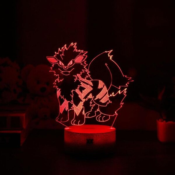 Beling 3D lampa, Arcanine, 7 farebná S485DC