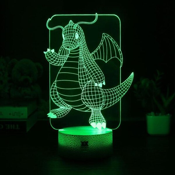 Beling 3D lampa, Dragonite, 7 farebná L7