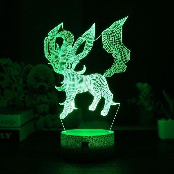 Beling 3D lampa, Leafeon, 7 farebná CXWS5A