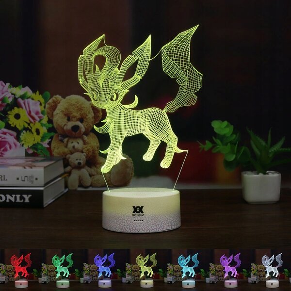 Beling 3D lampa, Leafeon, 7 farebná CXWS5A