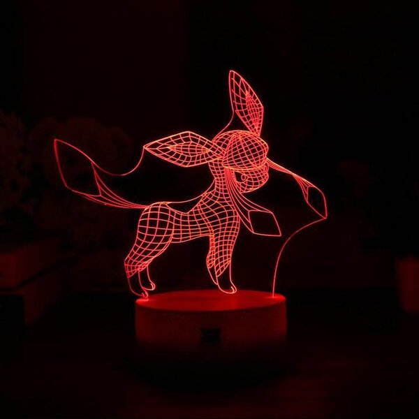 Beling 3D lampa,Glaceon, 7 farebná CXWS5