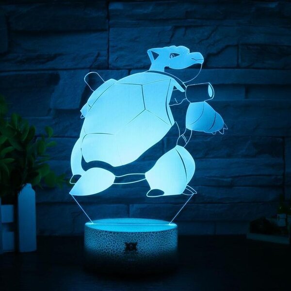 Beling 3D lampa,Blastoise, 7 farebná S485DC7