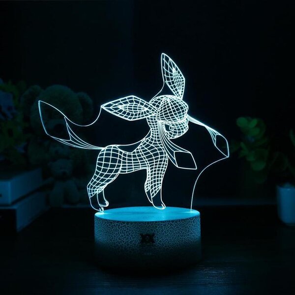 Beling 3D lampa,Glaceon, 7 farebná CXWS5