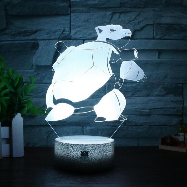 Beling 3D lampa,Blastoise, 7 farebná S485DC7