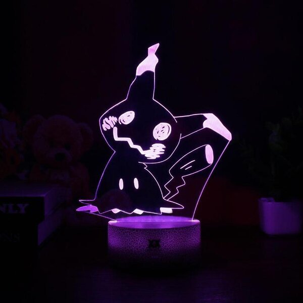 Beling 3D lampa, Mimikyu, 7 farebná 9VE