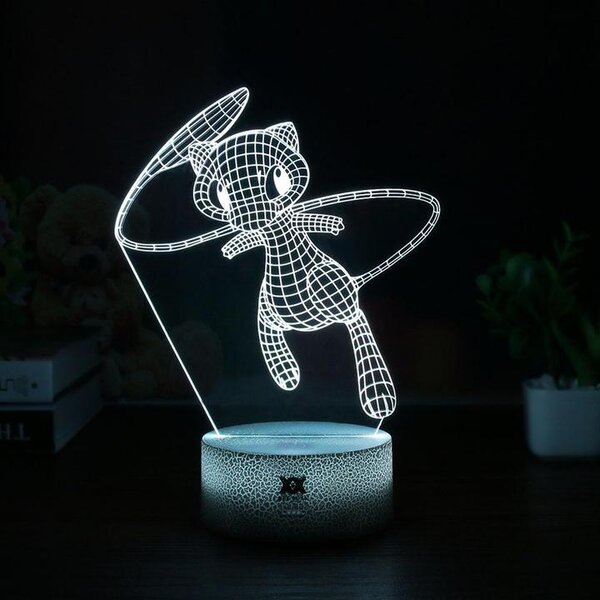 Beling 3D lampa, Mew, 7 farebná 9VF