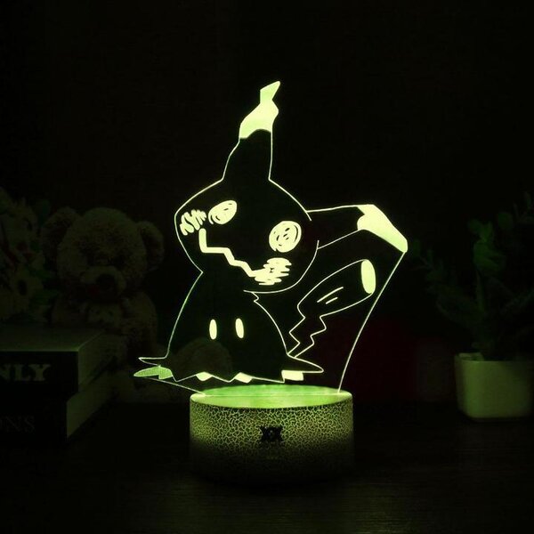Beling 3D lampa, Mimikyu, 7 farebná 9VE