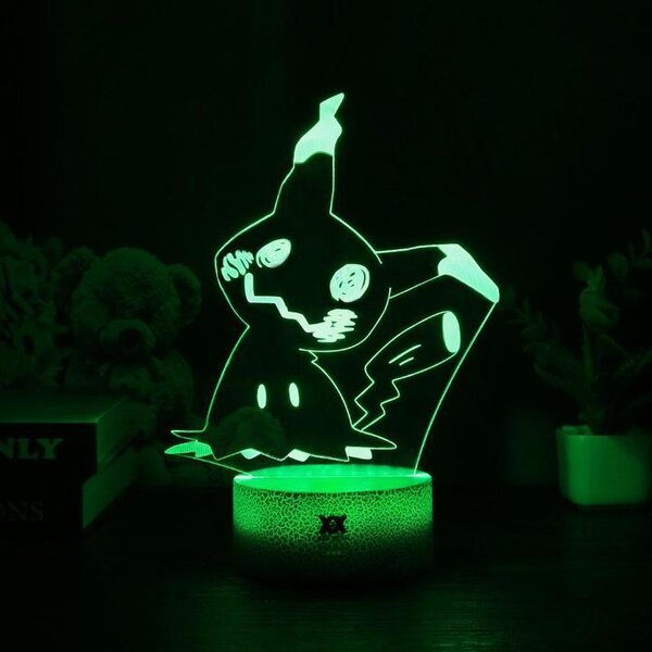 Beling 3D lampa, Mimikyu, 7 farebná 9VE