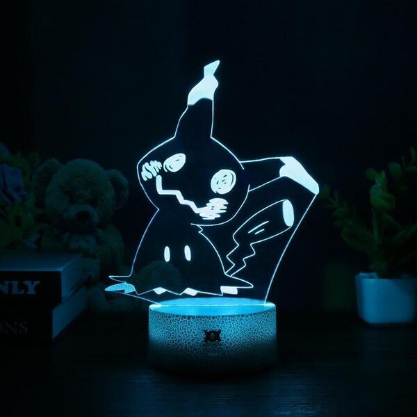 Beling 3D lampa, Mimikyu, 7 farebná 9VE