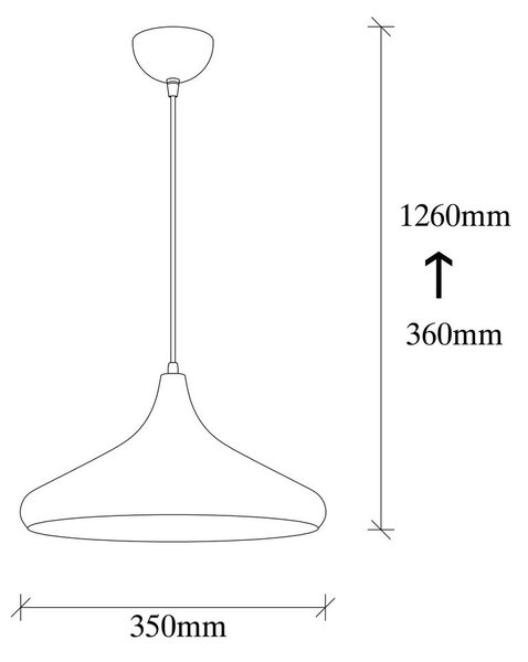 Závesné svietidlo v zlatej farbe s kovovým tienidlom ø 35 cm Nile – Opviq lights