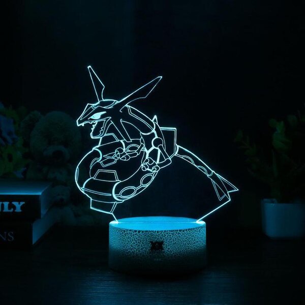 Beling 3D lampa, Rayquaza, 7 farebná, 3CVF6