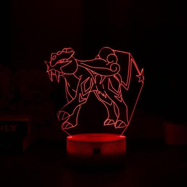 Beling 3D lampa, Raikou, 7 farebná 9V55C