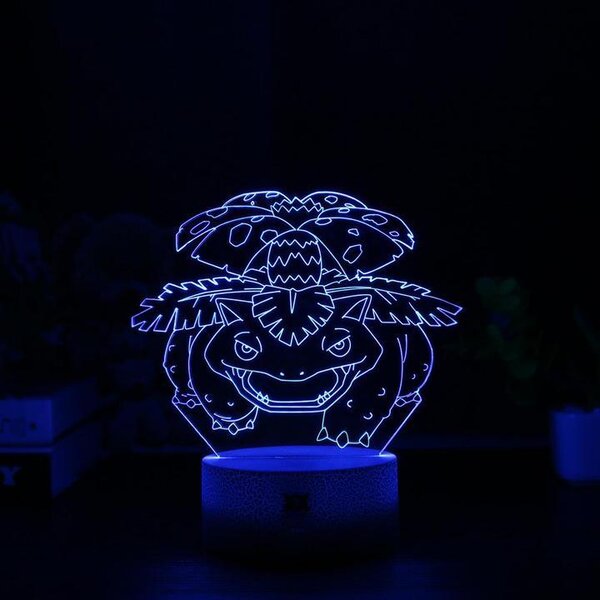Beling 3D lampa, Venusaur, 7 farebná, 3CVF6FS