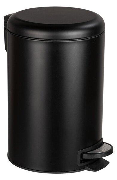Čierny odpadkový kôš Wenko Leman Easy Close, 12 l