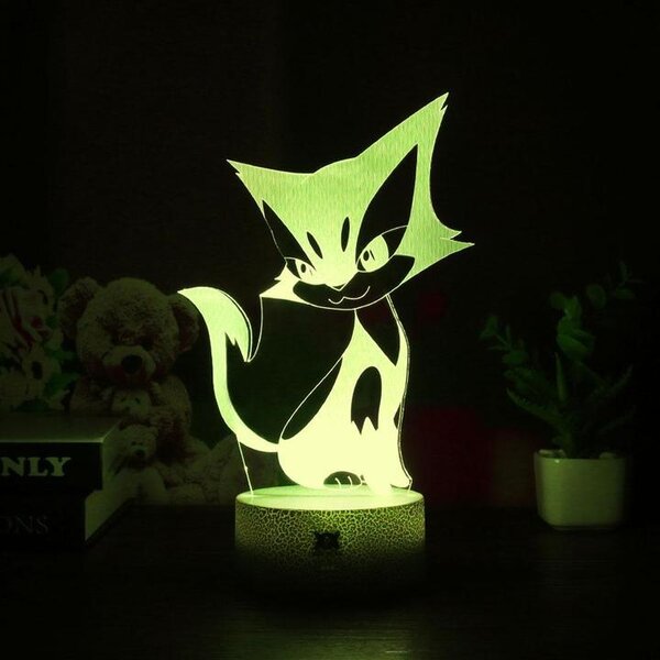 Beling 3D lampa, Purrloin, 7 farebná 9VFFW
