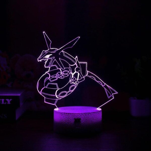 Beling 3D lampa, Rayquaza, 7 farebná, 3CVF6