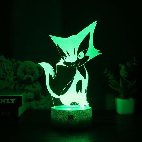 Beling 3D lampa, Purrloin, 7 farebná 9VFFW