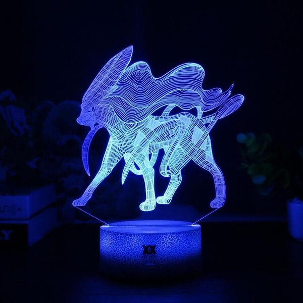 Beling 3D lampa,Suicune, 7 farebná, 3CVF6DC