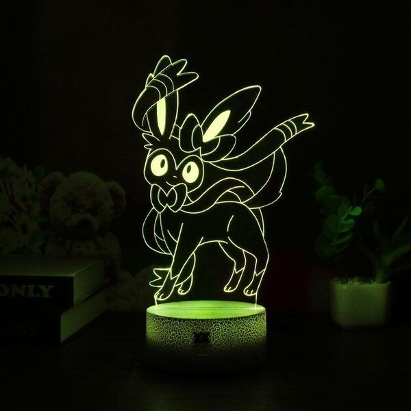 Beling 3D lampa,Sylveon, 7 farebná, LO5