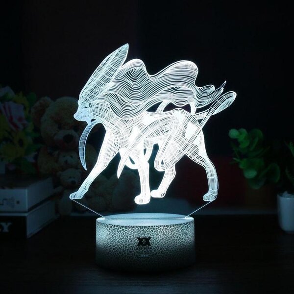 Beling 3D lampa,Suicune, 7 farebná, 3CVF6DC