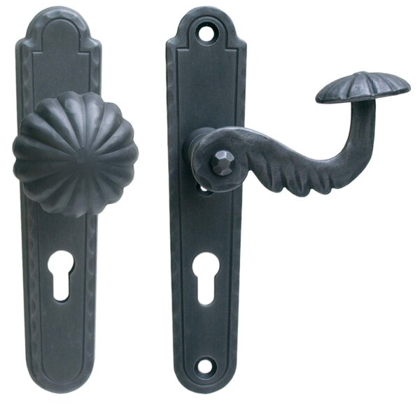 GALBUSERA Kované bezpečnostné kovanie 4304 - 72 mm, kľučka/kľučka, červeno-hnedá corten