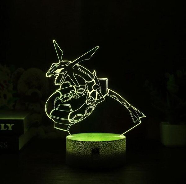 Beling 3D lampa, Rayquaza, 7 farebná, 3CVF6