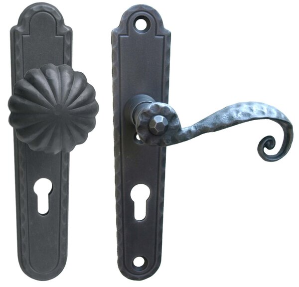 GALBUSERA Kované bezpečnostné kovanie 4305 - 90 mm, kľučka/kľučka, červeno-hnedá corten