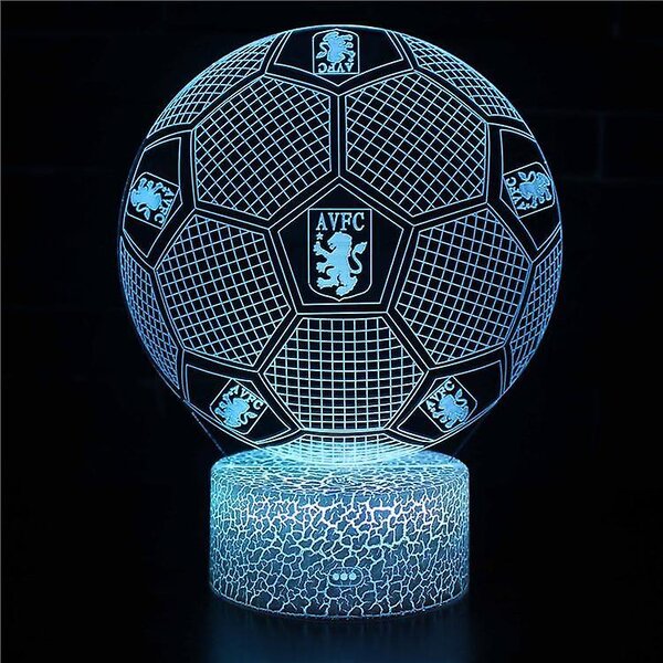 Beling 3D lampa, Lopta AVFC, futbalový darček, 16 farebná S203JKF85