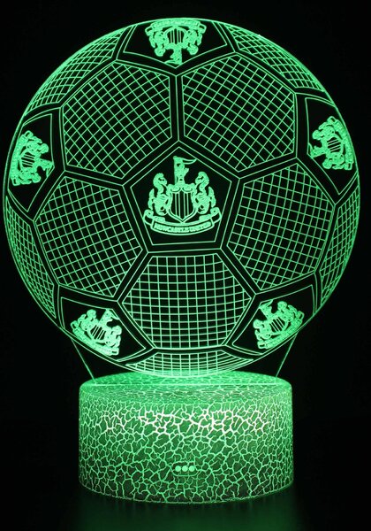Beling 3D lampa, New castle united lopta, futbalový darček, 16farebná TZ6