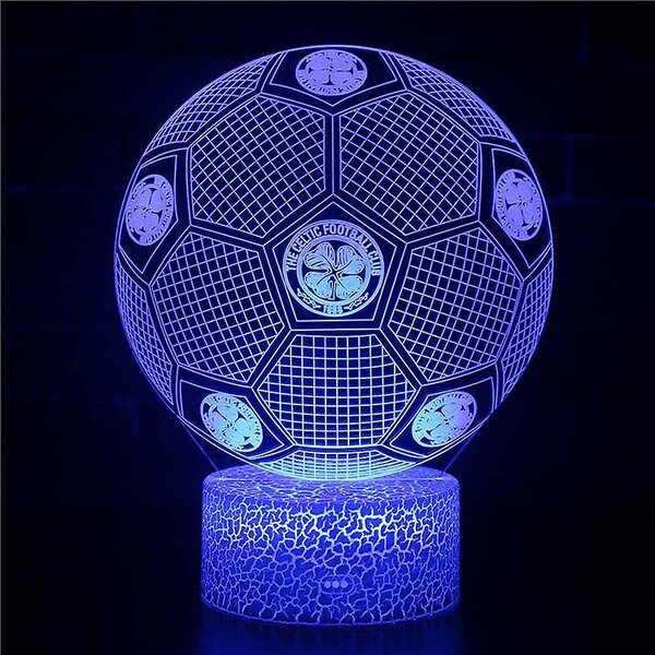 Beling 3D lampa, Celtic glasgow lopta, futbalový darček,16 farebná S203JKSQ