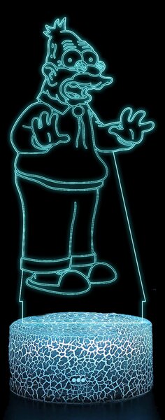 Beling 3D lampa, Abraham Simpson, 7 farebná K9X