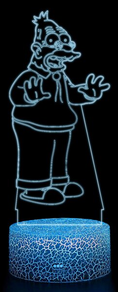 Beling 3D lampa, Abraham Simpson, 7 farebná K9X