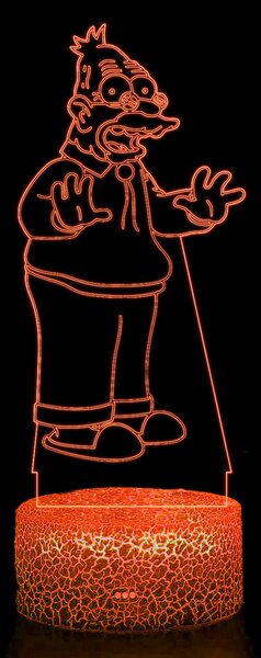 Beling 3D lampa, Abraham Simpson, 7 farebná K9X
