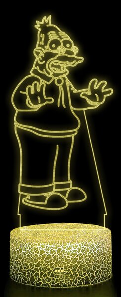 Beling 3D lampa, Abraham Simpson, 7 farebná K9X