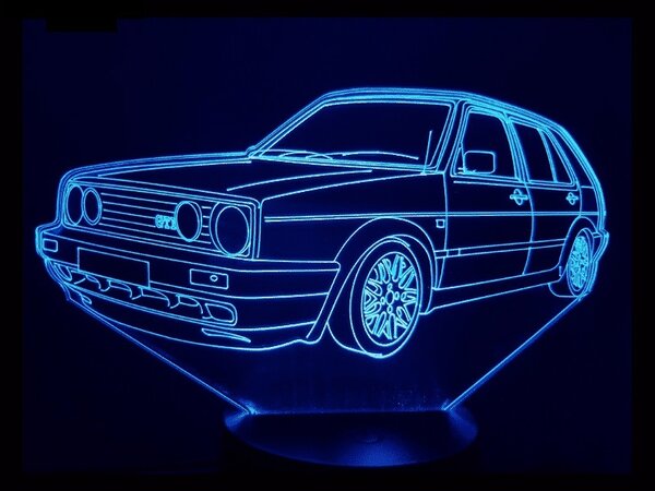 Beling 3D lampa, Volkswagen Golf Mk2, 7 farebná S513885