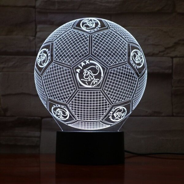 Beling 3D lampa, Ajax Amsterdam lopta, futbalový darček, 16 farebná TZ5555R