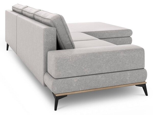 Svetlosivá rozkladacia rohová pohovka Windsor & Co Sofas Planet, pravý roh