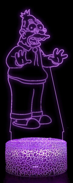 Beling 3D lampa, Abraham Simpson, 7 farebná K9X