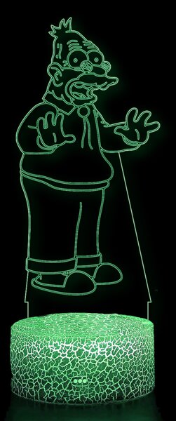 Beling 3D lampa, Abraham Simpson, 7 farebná K9X