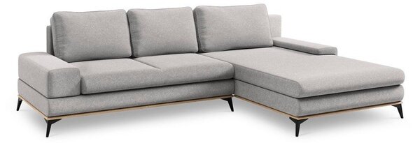Svetlosivá rozkladacia rohová pohovka Windsor & Co Sofas Planet, pravý roh