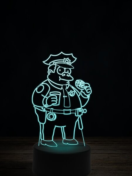 Beling 3D lampa,Clancy Wiggum, 7 farebná FX7