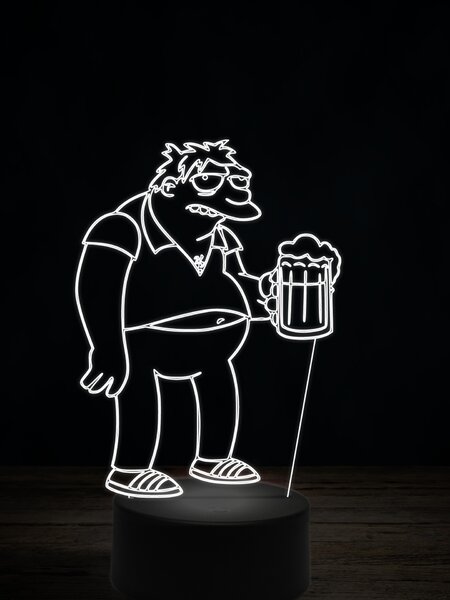 Beling 3D lampa, Barney Gumble, 7 farebná K9X93