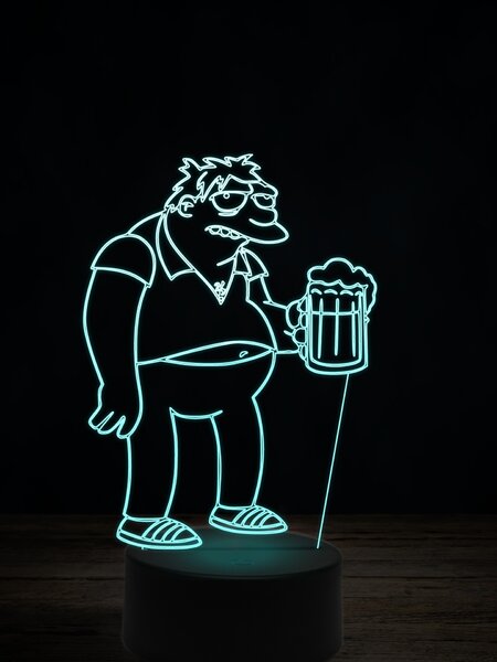 Beling 3D lampa, Barney Gumble, 7 farebná K9X93