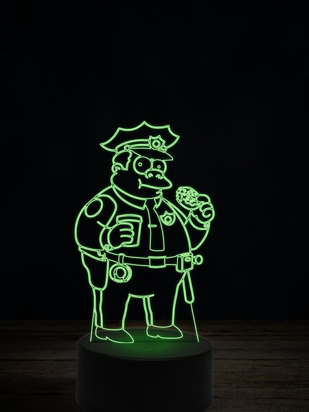 Beling 3D lampa,Clancy Wiggum, 7 farebná FX7