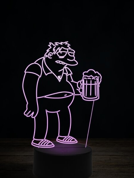 Beling 3D lampa, Barney Gumble, 7 farebná K9X93