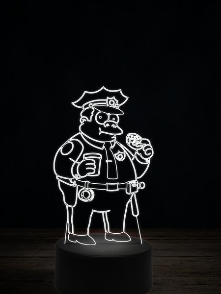 Beling 3D lampa,Clancy Wiggum, 7 farebná FX7