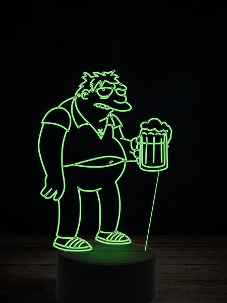Beling 3D lampa, Barney Gumble, 7 farebná K9X93